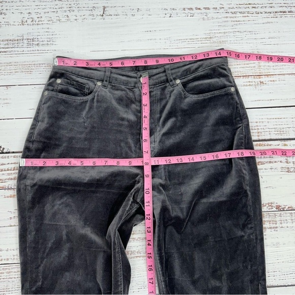 La Vie Women’s size 29 Clemence Gray Velvet High Rise Skinny Straight Leg Pants - Picture 14 of 16